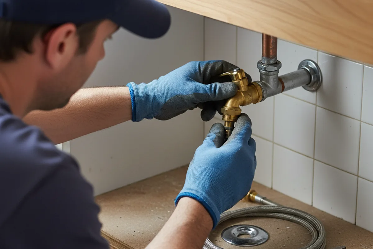 Shutoff valve and fitting work during Emergency Plumbing in Blue Lake